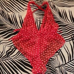 Victoria’s Secret Lingerie HEARTS Tease Teddy Bodysuit